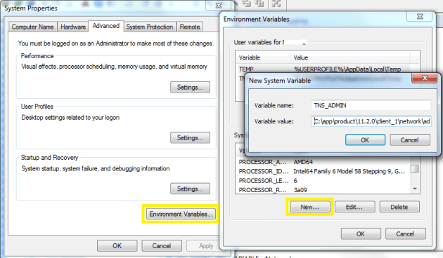 TNS_ADMIN_Environment_Variable