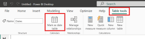 Setting a table as a date table in Power BI to be able to use the ...