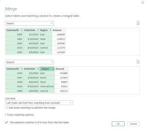 Merging Two Excel Files or Sheets Using Power Query (with the merge ...